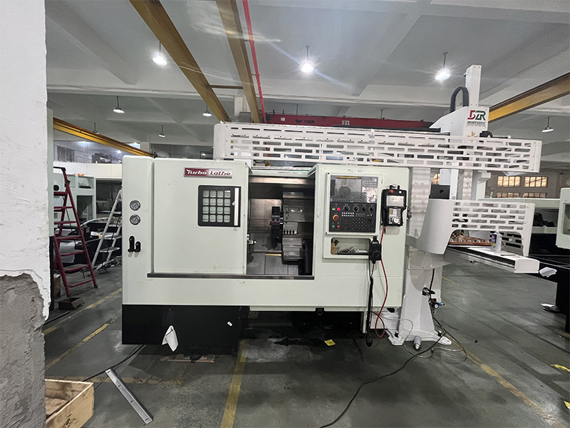 HTB450A 8T servo turret machine tool slant bed metal turning lathe