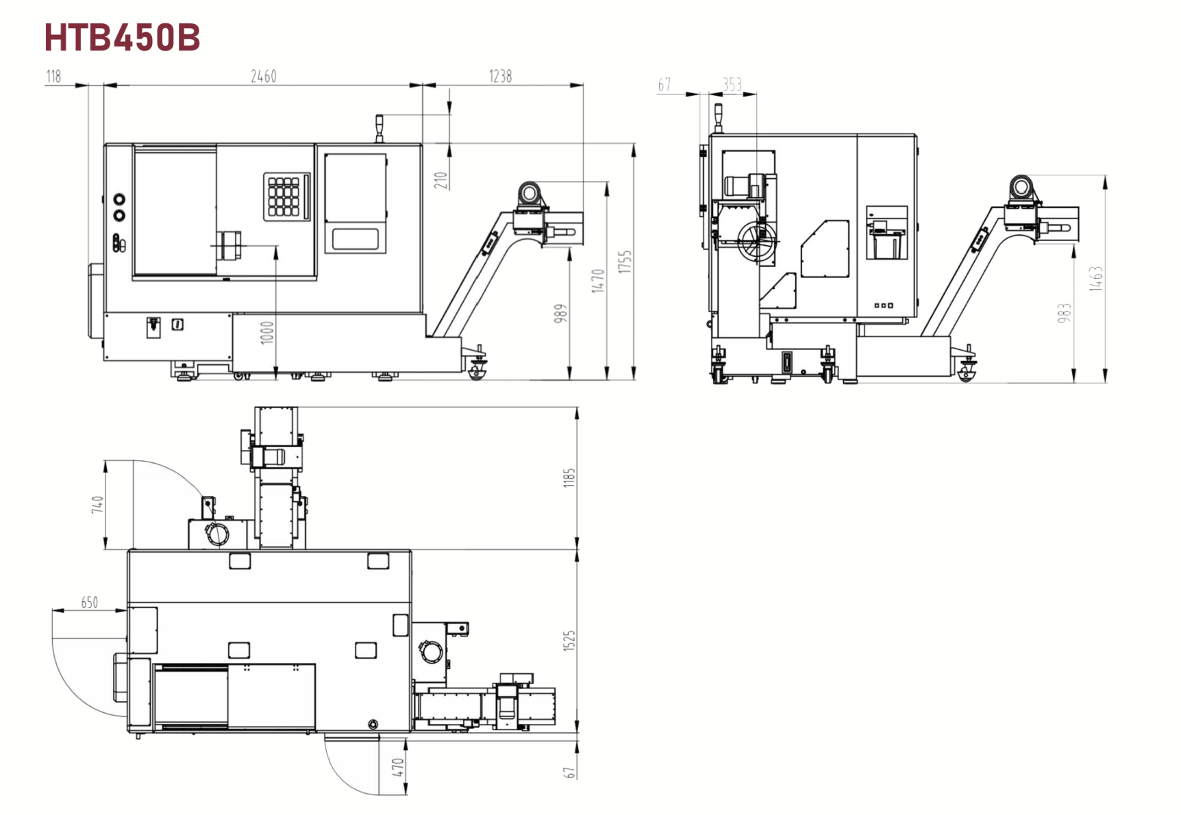 HTB450B machine layout 1018