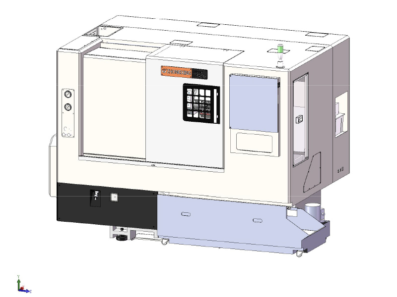 HTB450A 8T servo turret machine tool slant bed metal turning lathe