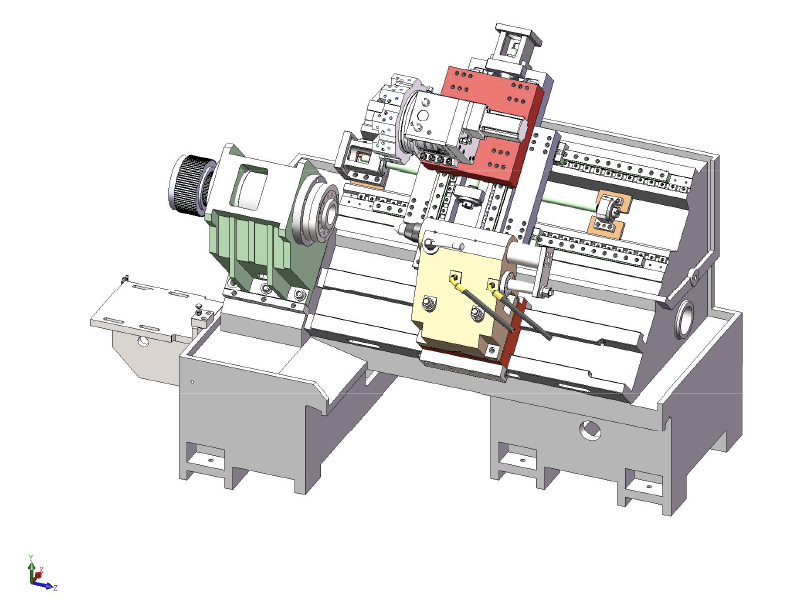 HTB450A 8T servo turret machine tool slant bed metal turning lathe