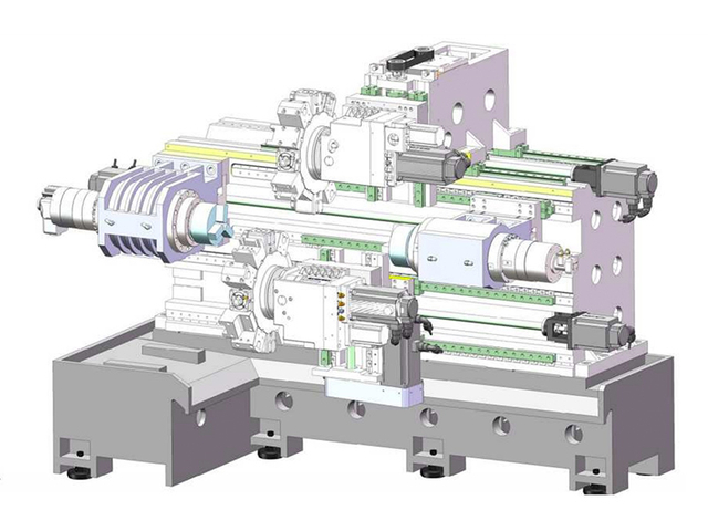 GS42 double spindle and double spindle CNC lathe