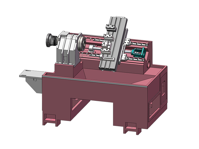 HTC350 Gang type CNC Precision Automatic Lathe, gang type cnc lathe collet machine tool